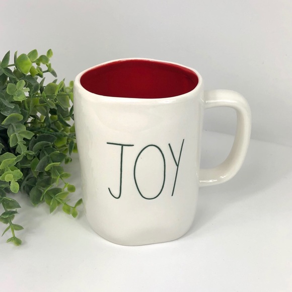Rae Dunn Other - Rae Dunn JOY White Coffee Mug Green and Red.